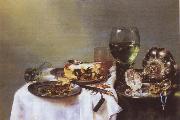 Willem Claesz Heda Breakfast Talbe with Blackberry Pie china oil painting reproduction